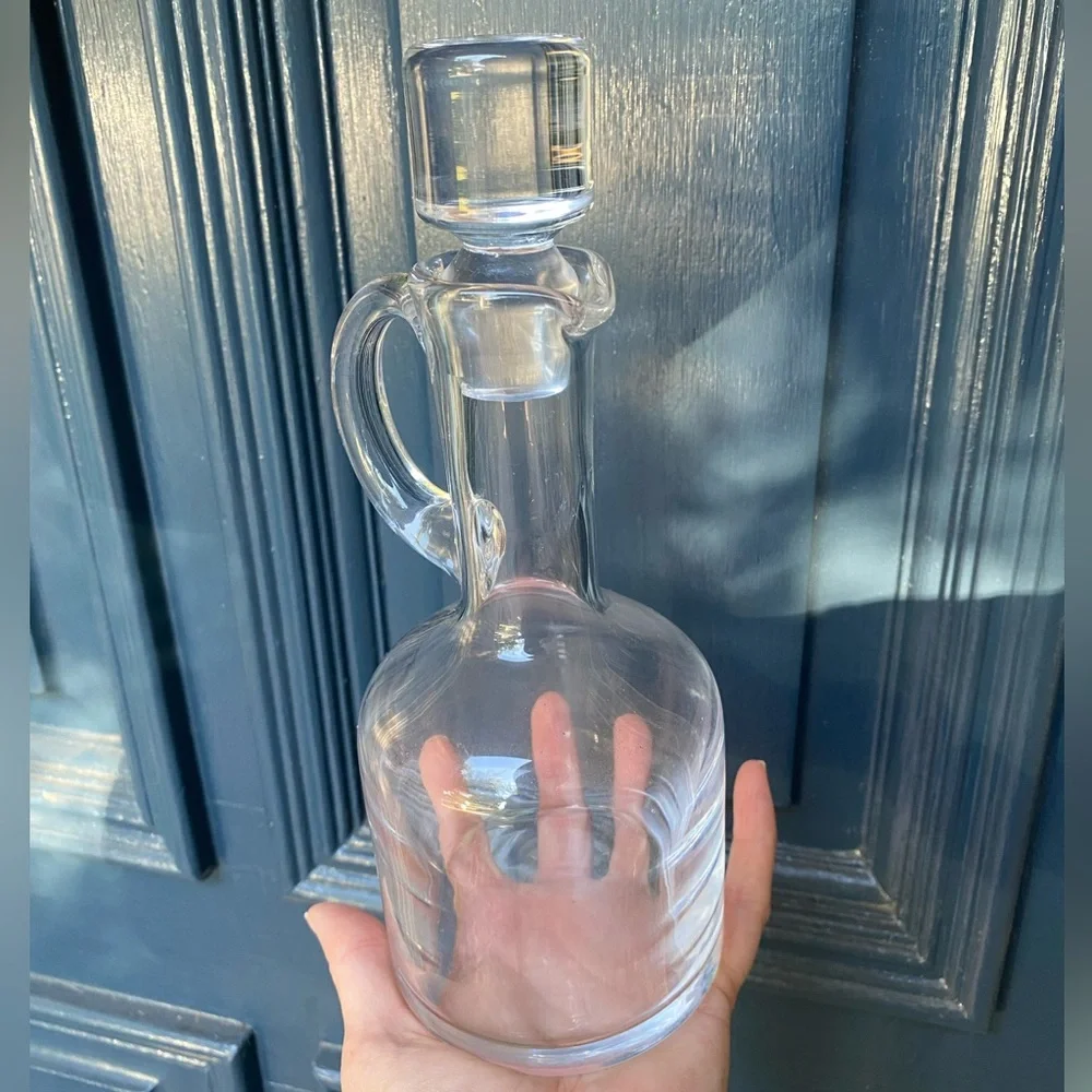 Sur La Table Glass Olive Oil Vinegar Cruet Bottle Dispenser